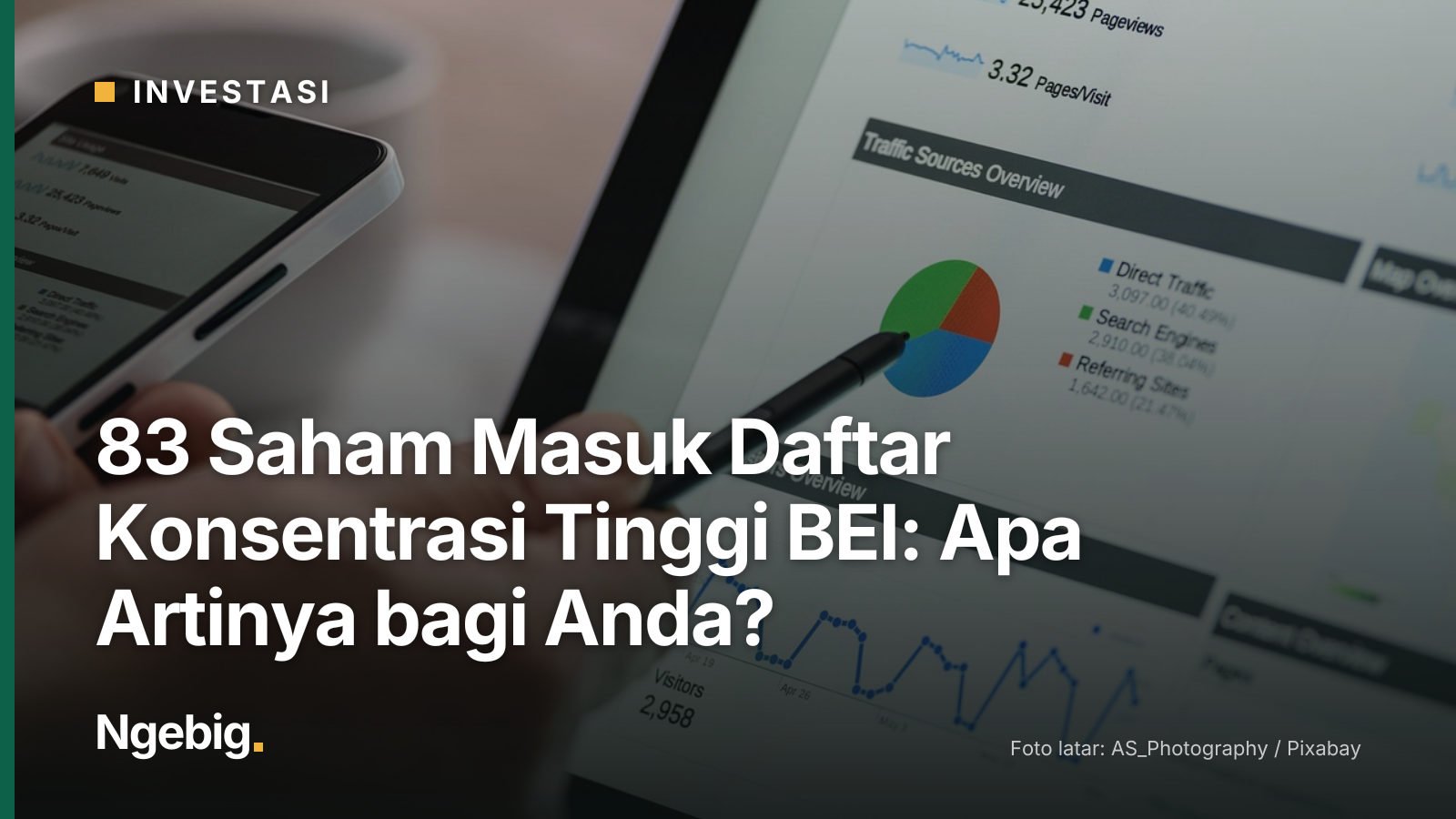 Sampul artikel 83 Saham Masuk Daftar Konsentrasi Tinggi BEI: Apa Artinya bagi Anda? dengan latar foto digital marketing, s...